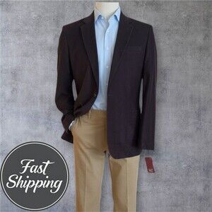 ORIGINAL PENGUIN Mens Blazer XXL (46R) CORDUROY Brown Sport Coat Suit Jacket
